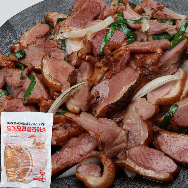 설앤쿡 풍미가 좋은 고단백질 냉동 훈제 오리 슬라이스 800g 2개