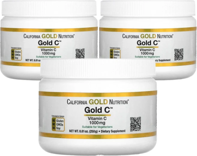 캘리포니아골드뉴트리션 캘리포니아 골드 뉴트리션(CGN) 비타민C 파우더 250g, 3개 - 쿠팡
