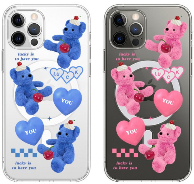 갤럭시S26 시리즈 큐티 베어 투명 맥세이프 케이스