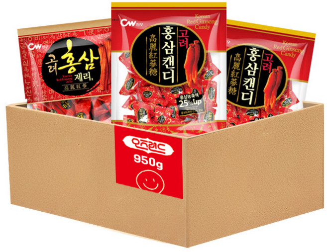 청우 오즈랜드 홍삼캔디2 홍삼제리1, 1개, 950g