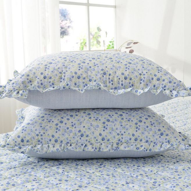 마가렛 프릴 모달 베개커버 누빔 국산 5070 50x70 플라워