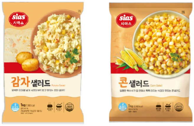 시아스 감자샐러드+콘샐러드 1kg, 1개, 2kg