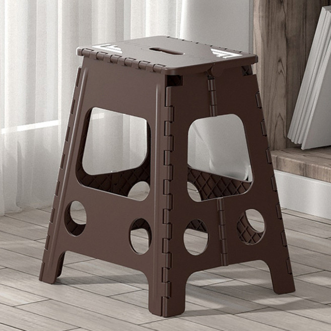 [안전잠금]휴대용 플라스틱 접이식 의자 특대형 브라운, 브라운 특대형(XXL) 45cm, 1개