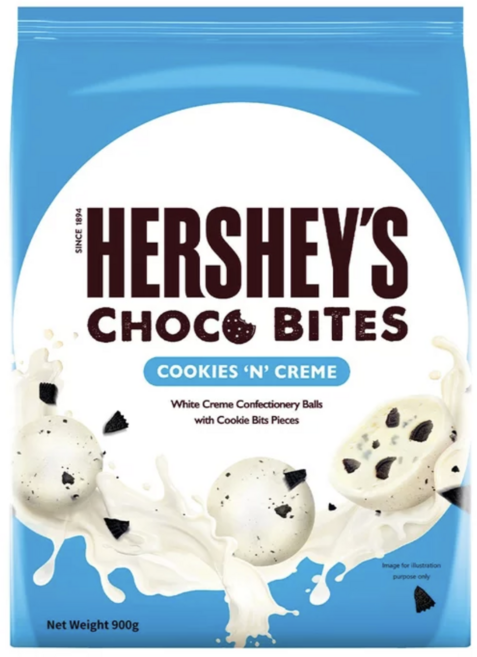 HERSHEY'S 曲奇奶油巧克力球 - 濃郁白奶油與酥脆餅乾碎的完美結合, 900g, 1個