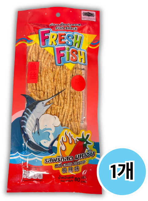 프레쉬피쉬 핫칠리 스낵, 1개, 80g