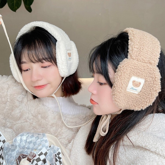 1+1 겨울 뽀글이 귀도리 여성 포근한 귀마개