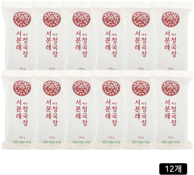 [홈쇼핑] 서일농원 서분례 명인 청국장 매운맛, 110g, 12개