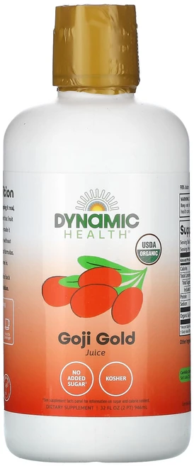 Dynamic Health 유기농 인증 구기자 골드 농축액 100% 946ml(32fl oz), DynamicHealth유기농인증구기자골드농축액1009, 1개, 946ml - 쿠팡