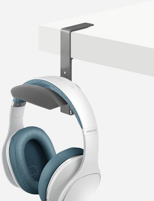 모두달라 헤드셋 헤드폰 책상 가방 거치대 걸이, B, 그레이