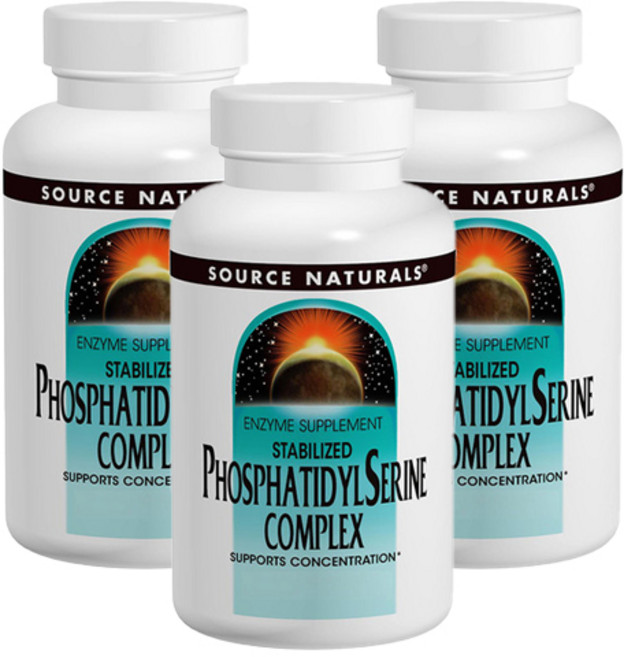 SOURCE NATURALS 磷脂醯絲胺酸綜合軟膠囊, 60顆, 3罐