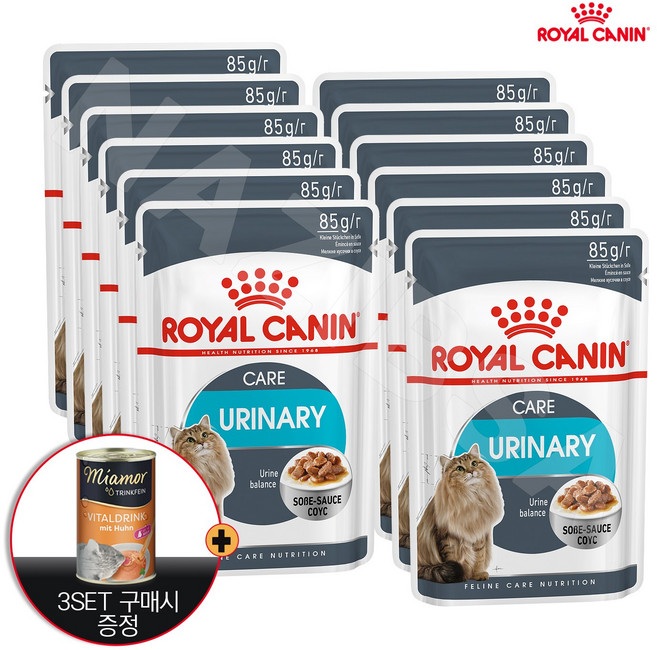 로얄캐닌 캣 유리너리 파우치 85gX12팩 요로관리 고양이습식사료, 85g, 12개, 닭, 3set이상 구매시 미아모아 바이탈드링크 증정