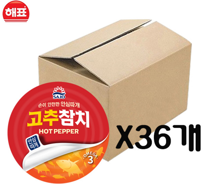 사조 안심 고추참치, 85g, 36개