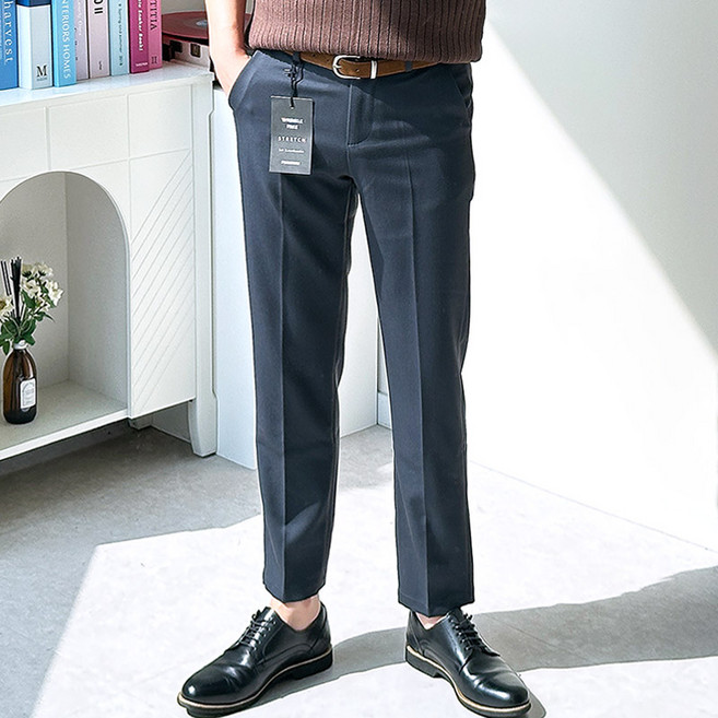 핏콕 남성용 사계절 구김방지 스판 빅사이즈 슬랙스 바지