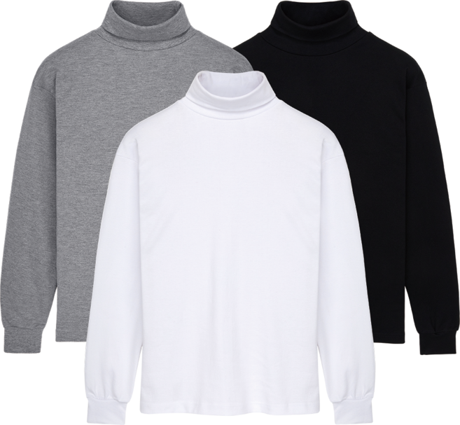 완티 베이직 반목 긴목 목폴라티 양면 남녀공용