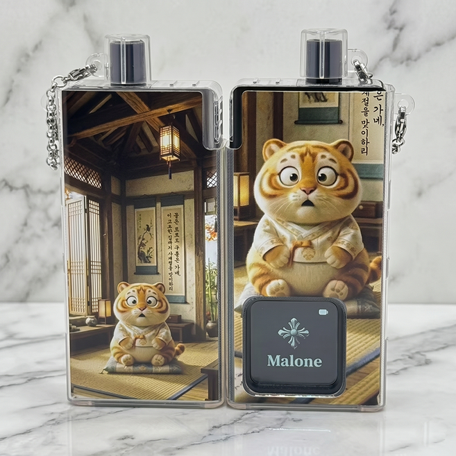 헤스티유 전자담배 12간지 캐릭터 투명 TPU 케이스 말론 전담 호환용, 1개, 호랑이띠