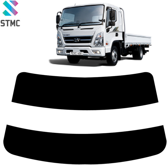 썬팅메카 마이티 트럭 전용 99%UV차단 화물차 썬팅필름-올뉴마이티 이마이티 마이티2 마이티QT, 하단띠, UV+열차단-35%