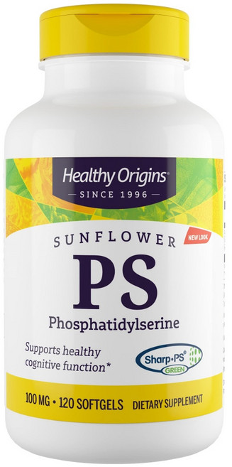 Healthy Origins Sunflower Phosphatidylserine 헬씨 오리진 선플라워 포스파티딜세린 100mg 120소프트젤, 1개, 120정