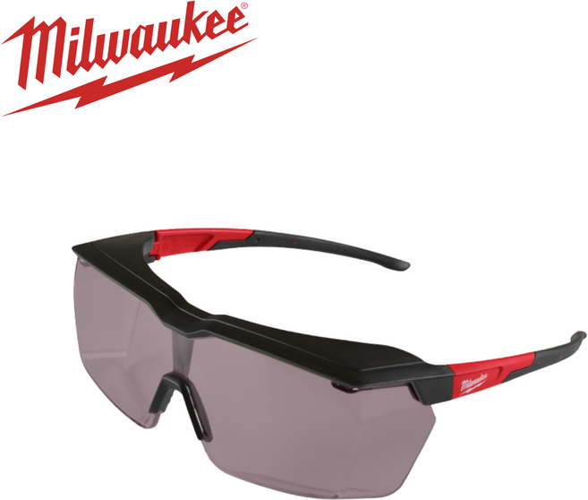 밀워키 차광 보안경 4932493440 안경 겸착 검은색 현장 작업, 검정, 1개