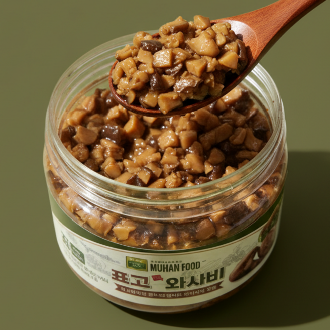 [고기랑찰떡] 표고버섯 와사비장 감칠맛 나는 표고톡와사비, 3개, 300g