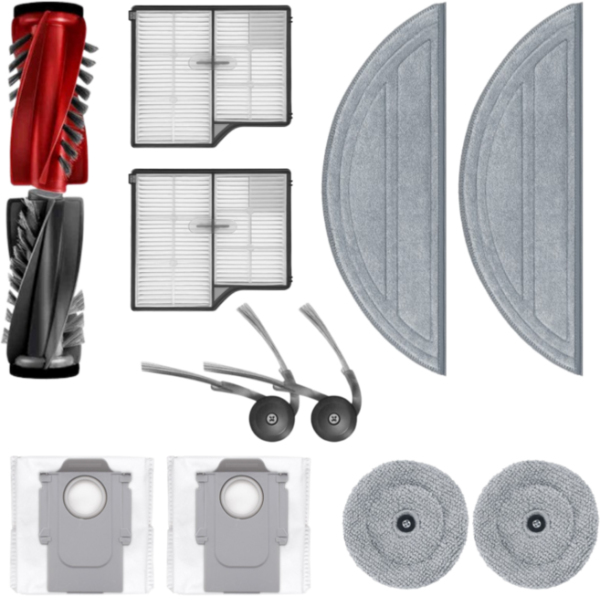 [호환]오니아니 로보락 S9 MaxV Ultra 소모품 물걸레 더스트백 필터 브러쉬 소모품 1번 세트, 1개