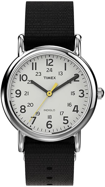 Timex 여성용 위켄더 31mm 시계 블랙/화이트/실버톤 모던._140624