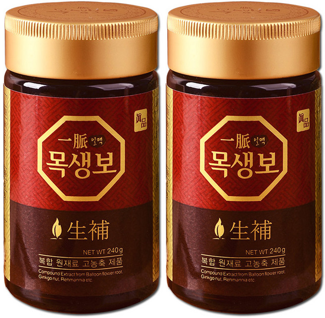 일맥 목생보 한의사개발 도라지청 1병당 약 240g 배 도라지즙 도라지차, 1개입, 2개