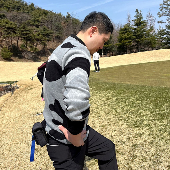 투솜 남자골프니트 패턴 겨울골프웨어 남성골프웨어 남성 컬러카모 라운드니트 남자골프 남성 봄 가을 겨울 라운드 스판 티셔츠