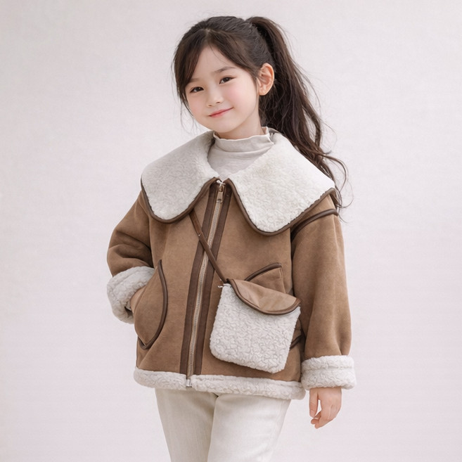 지디오 봄 키즈 무스탕 점퍼 세일러 빅카라 뽀글이 자켓 아동 간절기 집업 잠바 아우터