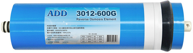 【水易購淨水】ADD 600G RO膜 3012型/台灣製/NSF-58認證, 1個