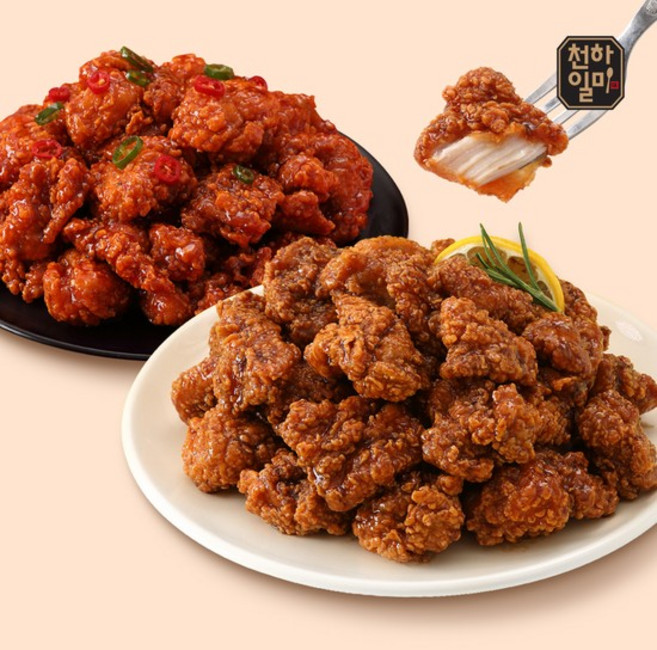 홍석천 이원일 닭강정 250g 간장 3팩+양념 3팩 순살치킨