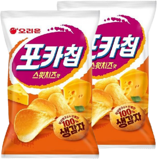 오리온 포카칩 스윗치즈, 124g, 2개