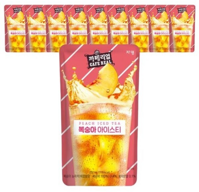 쟈뎅 까페리얼 복숭아 아이스티, 230ml, 10개