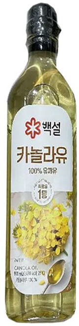백설 카놀라유, 900ml, 3개