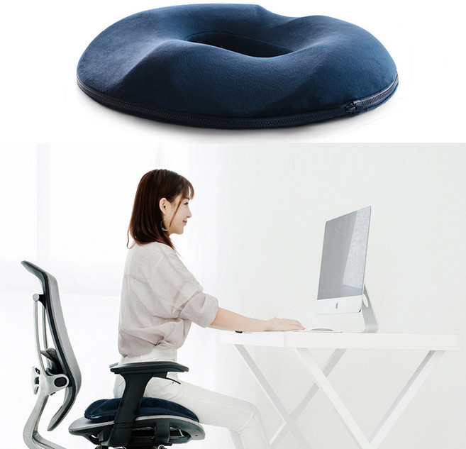 미니플 4D 도넛방석 메모리폼 기능성 회음부 방석, 네이비, 남성용