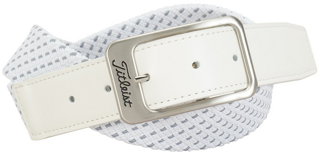 타이틀리스트 벨트 남성 스트레치 메쉬 벨트 25 SS, 1개, 화이트 네이비