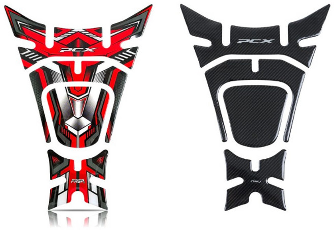 데일리쇼핑 오토바이 PCX호환 컬러 탱크패드 18~20년식 니그립패드 연료통 데칼 라인 스티커 엠블럼 호환용, 블랙(1SET), 1개