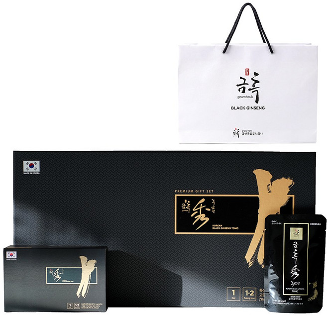 금흑 금흑수 흑삼액 100% 선물세트 + 쇼핑백 30포