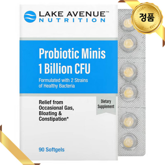 레이크 애비뉴 프로바이오틱스 미니 10억 CFU 90소프트젤 유산균, 90정, 1개