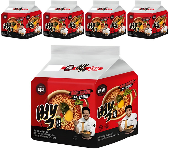 백쿡 빽라면 115g, 20개