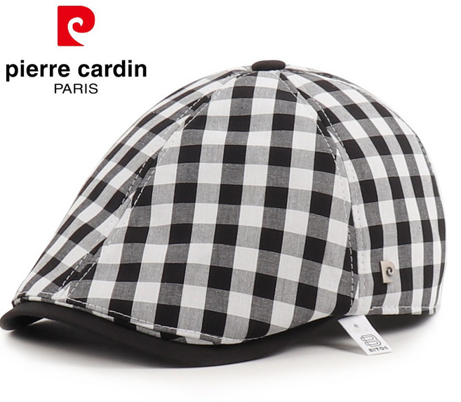 비토스 피에르가르뎅 24S/S 깅엄 체크 헌팅캡 간절기 및 여름에 쓰기좋은 파크골프모자