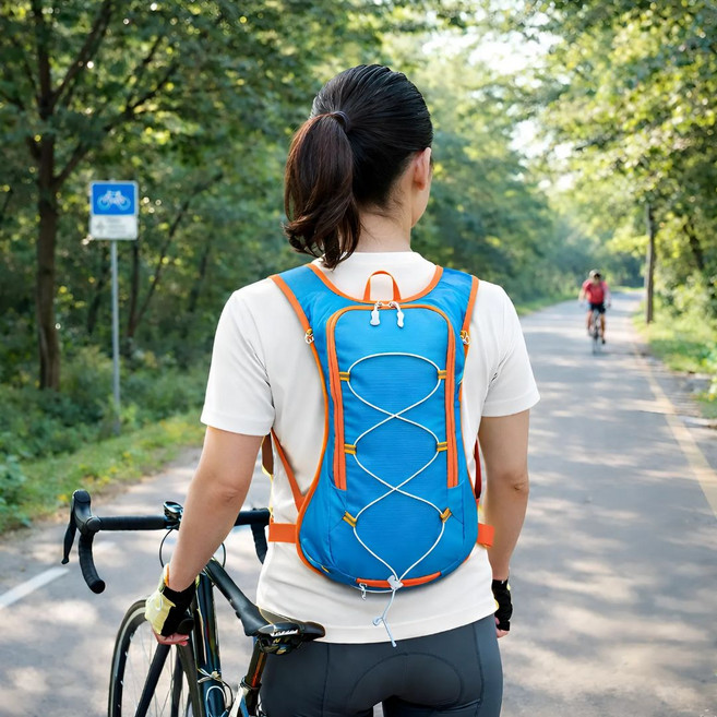 OFFHOLIC 자전거 백팩 경량 등산 가방 남녀공용 아웃도어 20L미만, 1개, 블루