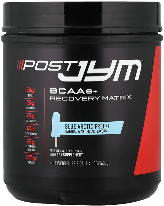 JYM Supplement Science Post JYM® BCAAs + Recovery Matrix Blue Artic Freeze 1.4 lbs 630 g, JYM Supplement Science, Post J, 1개, 630g - 쿠팡
