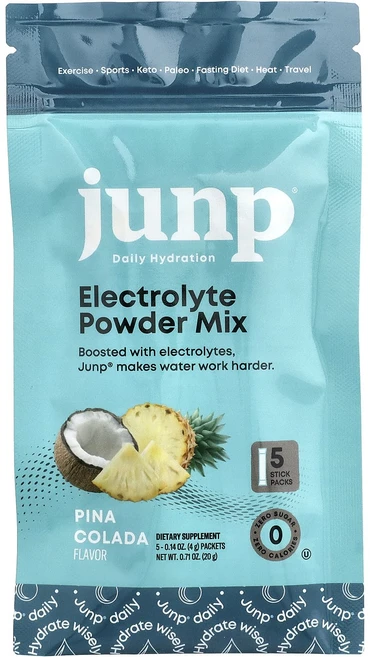 효과가 좋은 JUNP Hydration 전해질 파우더 믹스 피나콜라다 스틱팩 5개 개당 4g(0.14oz) 최저가격, JUNPHydration전해질파우더믹스피나콜라다스틱팩5 - 쿠팡