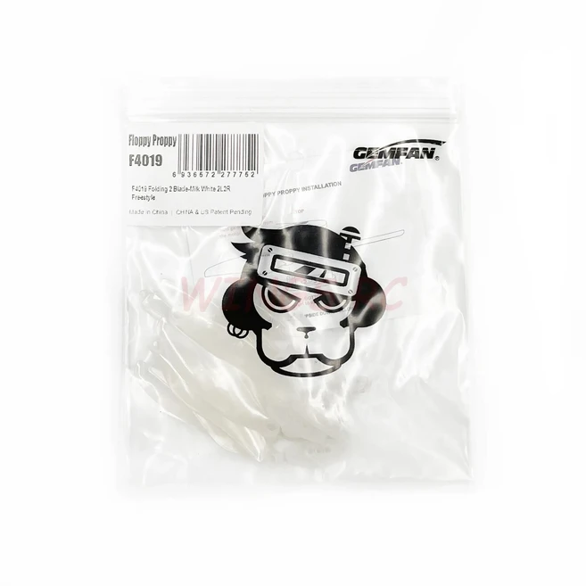 Gemfan-플로피 프로피 F4019 4x2 블레이드 PC 접이식 FPV 인치 드론용 3 홀 소품 개/12 쌍, 01 12Pairs White