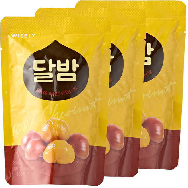 와이즐리 무첨가 밤 100% 맛밤, 12개, 100g