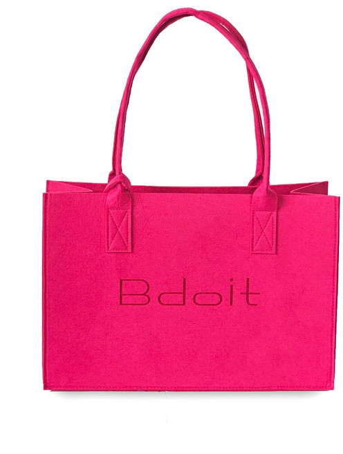Bdoit 데일리백 답례품 선물 포장 가방 가벼운 부직포 펠트백, 1개, 핫핑크