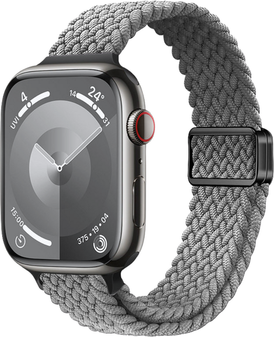 Fegwilde 애플워치 호환 슬림 마그네틱 브레이드 스포츠 루프 스트랩11 10 9 8 7 6 5 4 3 2 1 SE2/3 Ultra2/3, 그레이