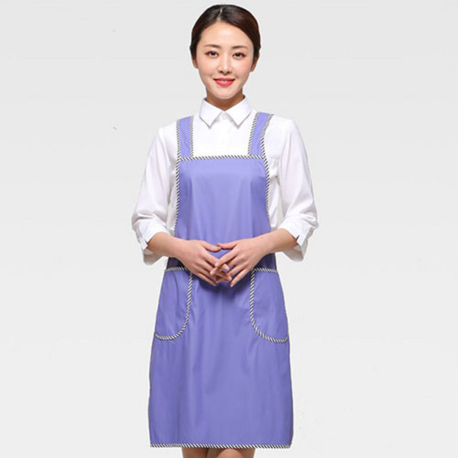 방수 위생복 앞치마 H형 유니폼 폴리우레탄 단면 중형 (남녀공용), 1개, 퍼플