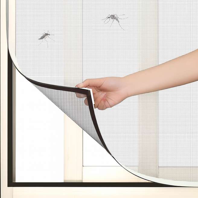 쿨팩토리 창문 베란다 일반 촘촘 모기장 붙이는 자석 탈부착 쫄대 셀프 맞춤 방충망, 1개
