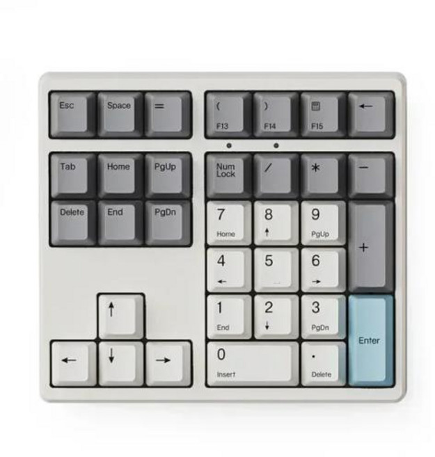 기계식 숫자패드 넘버패드 텐키 독거미 한무무 Magicforce MF34 키패드 2 모드 USB 2.4G 무선 숫자 핫스왑 키캡 PBT 34 키 게임용 키보드 사무실 선물, 갈축, 없음, 2) White - 다크 브라운 스위치